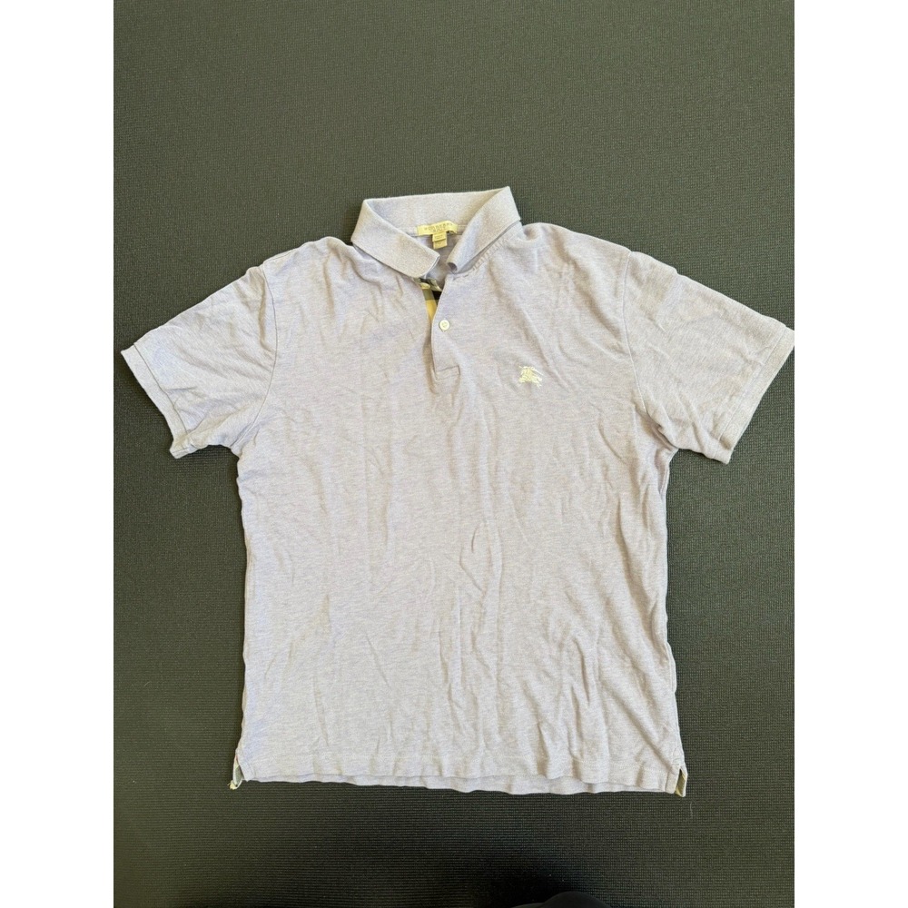 Burberry Brit Men's Polo Shirt Purple/Lanvender Short Sleeve Logo Size M